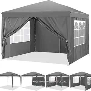 Folding Gazebo Party Tent 10x10 Feet Commercial Sunshade Tent Pop-up Awning thumbnail-3