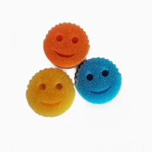 Factory Supply Smile Shape Temperature-Sensitive Sponge Kitchen Sponges for Dishes Cleaning thumbnail-1