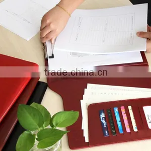 4 Colors Customizable PU Leather Double Sided Clip Board for Office Gift Supplier's Choice thumbnail-5