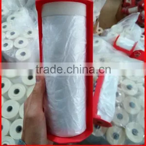 Building Pe-taped Masking Film Dust Drop Cloth Cover thumbnail-2