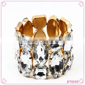 Wholesale Jewelry Factory Elastic Crystal Bracelet Exaggerate Bracelet thumbnail-1