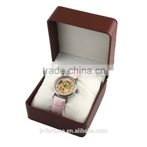SA8139 IP Rose Gold Vintage Leather Strap Skeleton Auto Watch thumbnail-6