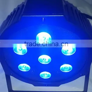 7pcs 10w Flat Led Par Rgbw for dj Stage Wall Wash Effect Dmx512 Ac110-240v Good Cheap Price thumbnail-2