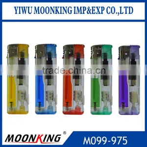 Plastic Colored Gas Lighter Electronic Cigarette Lighter With LED Flashlight thumbnail-1