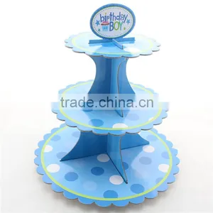 Christmas Party Decoration 3 Tier Paper Cupcake Stand thumbnail-4