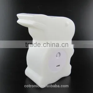 Rabbit Shape Room Thermometer Temperature Displayer LED Color Changing Night Light Lamp for Babies Kids Children thumbnail-6