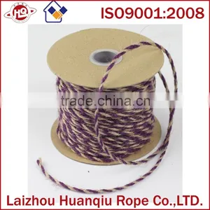 2.5mm 2 Ply Twisted Ivory and Natural Jute Twine 25yard thumbnail-2