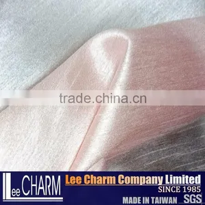 100% Polyester Satin Fabric for Bridal Dress in Pink Colour thumbnail-2