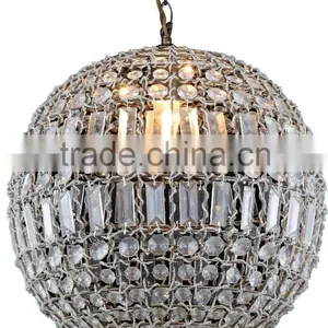 Crystal Round Pendant Light thumbnail-5