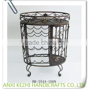 LC-95087 Unique Metal Red Wine Bar Cabinet With Marble Top thumbnail-6