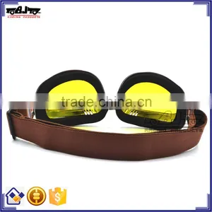 BJ-GT-013 Fashionable Popular Copper Yellow Lens Motorcycle Googles Glasses for Harley thumbnail-5