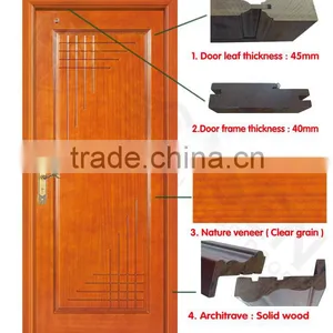 Pre-hung Security Lock Engineered Wood Amenities Hotel Door Design Price thumbnail-4
