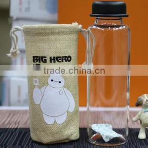 2016 New Design Jute Drawstring Bag for Glass Cup thumbnail-1