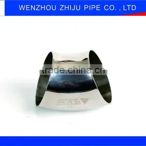 Mirror Polished Stainless Steel Sanitary 45 90 180 Elbow Made In China thumbnail-1