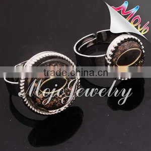 2014 Fresh Crystal Collection Evil Eye Glass Bead Ring for Sale With Eco Zinc Alloy Ring Body Part thumbnail-1