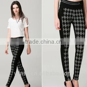 Custom Plus Size Fashionable Ladies Elastic Nylon Pants thumbnail-1