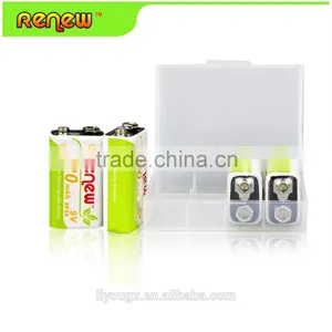 RENEW 720mAh 9 Volt Li-ion Rechargeable 9V Batteries Lithium-ion, 9 Pack thumbnail-6