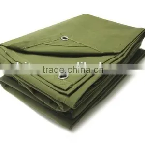 Tear Resistant Rainproof 100%Polyester Canvas Tarps,Polyester Green Canvas Tarps Quality Choice thumbnail-1
