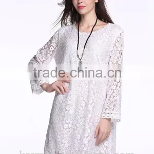 Any Size Delicate Lace Loose Dress Casual Dress Plus Size Dress thumbnail-3