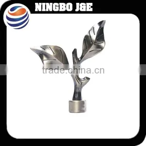 Decorative Curtain Rod Accessories Leaf Finials thumbnail-1