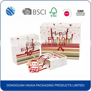 High Quality Cotton Handle Fancy Printed Paper Gift Bag thumbnail-1