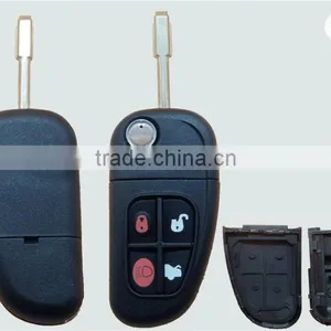 NEW Jaguar x Type for 4 Button Folding Remote Key Fob Shell Car Key Blank thumbnail-1