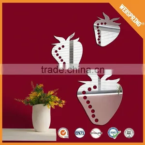 Hot Sale Strawberry Colorful Wall Mirror Sticker thumbnail-1
