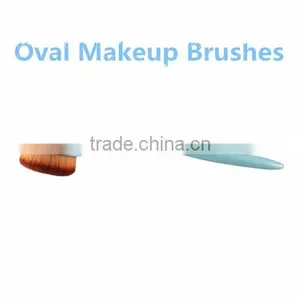 Cosmetic Makeup Face Powder Blusher Toothbrush Curve Foundation Brush, Oval Makeup Brush Beauty Cosmetics thumbnail-2
