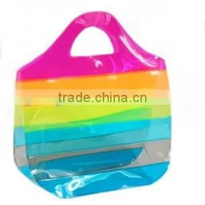 Colorful Rainbow PVC Material Tote Bag Waterproof Handbag thumbnail-1