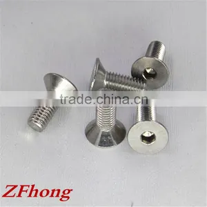 m2 - M12 Din7991 304 Stainless Steel Hex Countersunk Flat Screw thumbnail-1