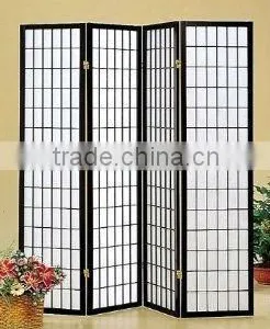 4-panel Black Room Divider / Shoji Screen thumbnail-1