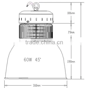 60w MWpower Supply Led High Bay Light Housing thumbnail-5