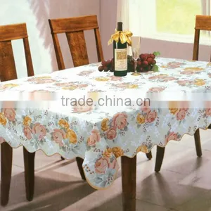 Beautiful Flower Printed Vinyl Table Cloth With Flannel Backing, Manufacturer for Table Cloth thumbnail-1