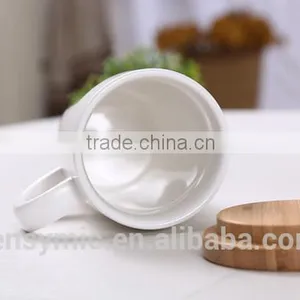 14/16/20OZ New Style Single Wall White Porcelain Mug With Engraving LOGO thumbnail-6