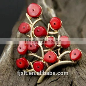 Brass Crystal Branch Bulk Brooch thumbnail-2