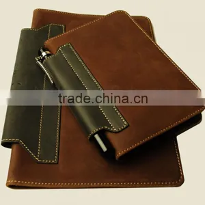 Leather Notebook With Pen Hardcover Notebook Printing thumbnail-3