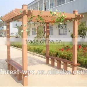 Wood Plastic Pergola Weather Resistant Garden Use Wooden Pergola thumbnail-1