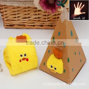 Embroidery Three-dimensional Cartoon Cute Coral Velvet Socks Funny Christmas Socks thumbnail-1