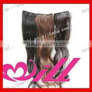 Curly Clip in Hair Extensions Brown Clip in Curly Hair Extension Wavy Clip in Hair Extension thumbnail-1