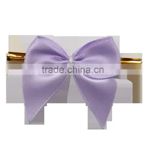 Wholesale Purple Bowknot Shape With Mental Ribbon Satin Ribbon thumbnail-1