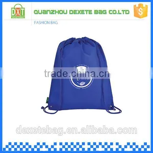 Wholesale Promotion Polyester Blue Drawstring Plastic Bag thumbnail-1