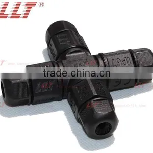IP67 Outdoor Lighting Cable Junction 4-Way Cross Type Waterproof Connector thumbnail-2