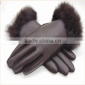 2016 China Hot Sale Black/Brown/Red Tight PU Leather Cycling Hand Gloves thumbnail-2