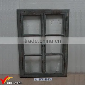 Antique Distressed Grey Wooden Window Frames Designs thumbnail-1
