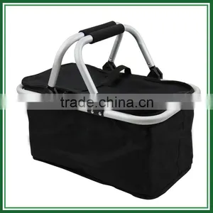 Aluminium Frame Collapsible 600D Polyester Insulated Picnic Basket thumbnail-3