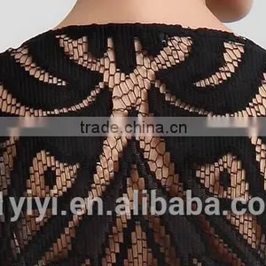 Women Kimono Sleeve Fringe Hemmed Lace Jacket thumbnail-5