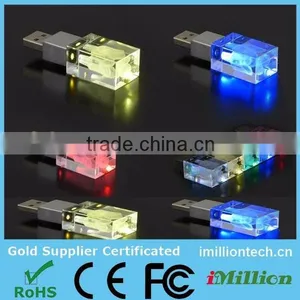 New Products 2016 Colorful Crystal Usb Engraving Logo Crystal Usb Flash Drive,LED Light Usb 1gb 2gb 4gb 8gb thumbnail-1