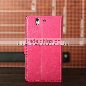 Cute Pink Flip Leather Case for Sony Xperia Z L36H thumbnail-1
