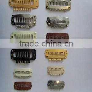 100pcs Black 2.8cm Hair Snap Wigs Clips for Machine Wefted/weaving Extensions Medium Professional Salon Accessories Brown Blonde thumbnail-4