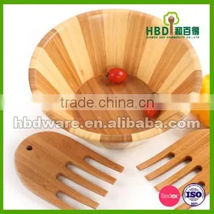 Wooden Salad Bowls With Server Set thumbnail-3